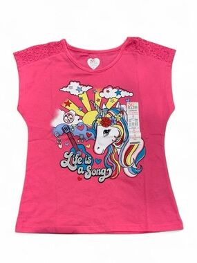 365 Kids Girls 8 Pink Unicorn Top